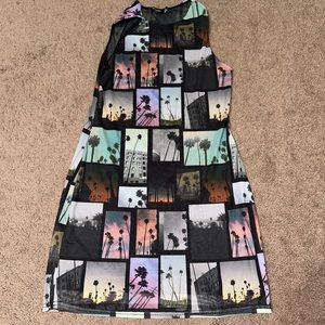 Nasty gal mesh cityscape scenic landscape mini dress